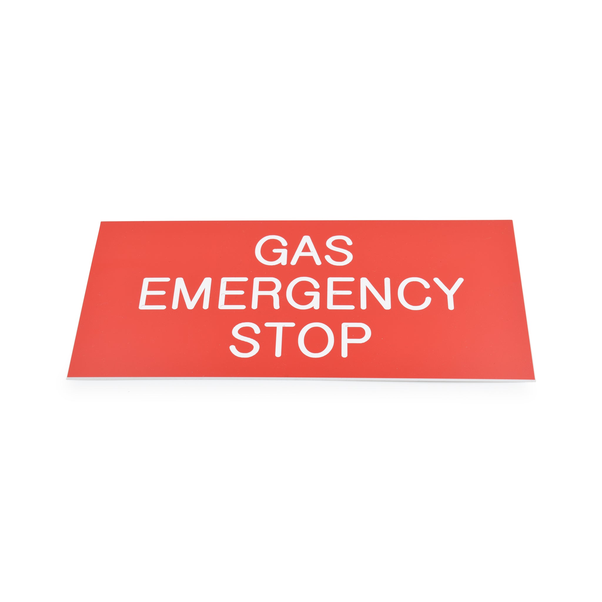 Gas Emergency Stop Label 250mm x 125mm