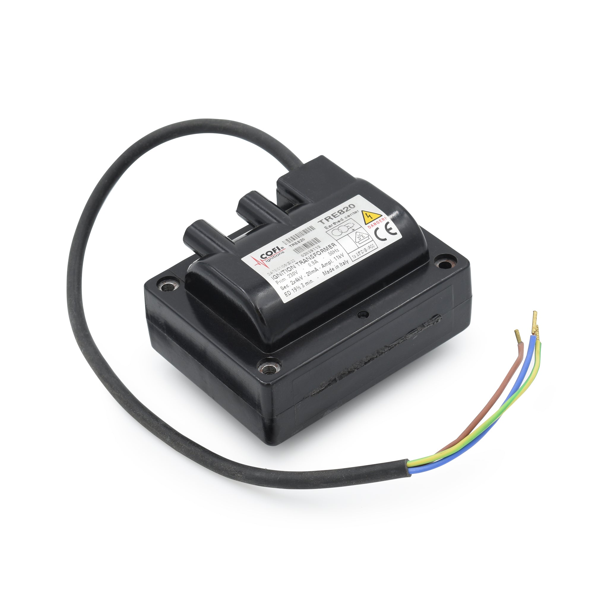 Cofi Ignition Transformer TRE820: 230V, 50Hz, 2x4 kV