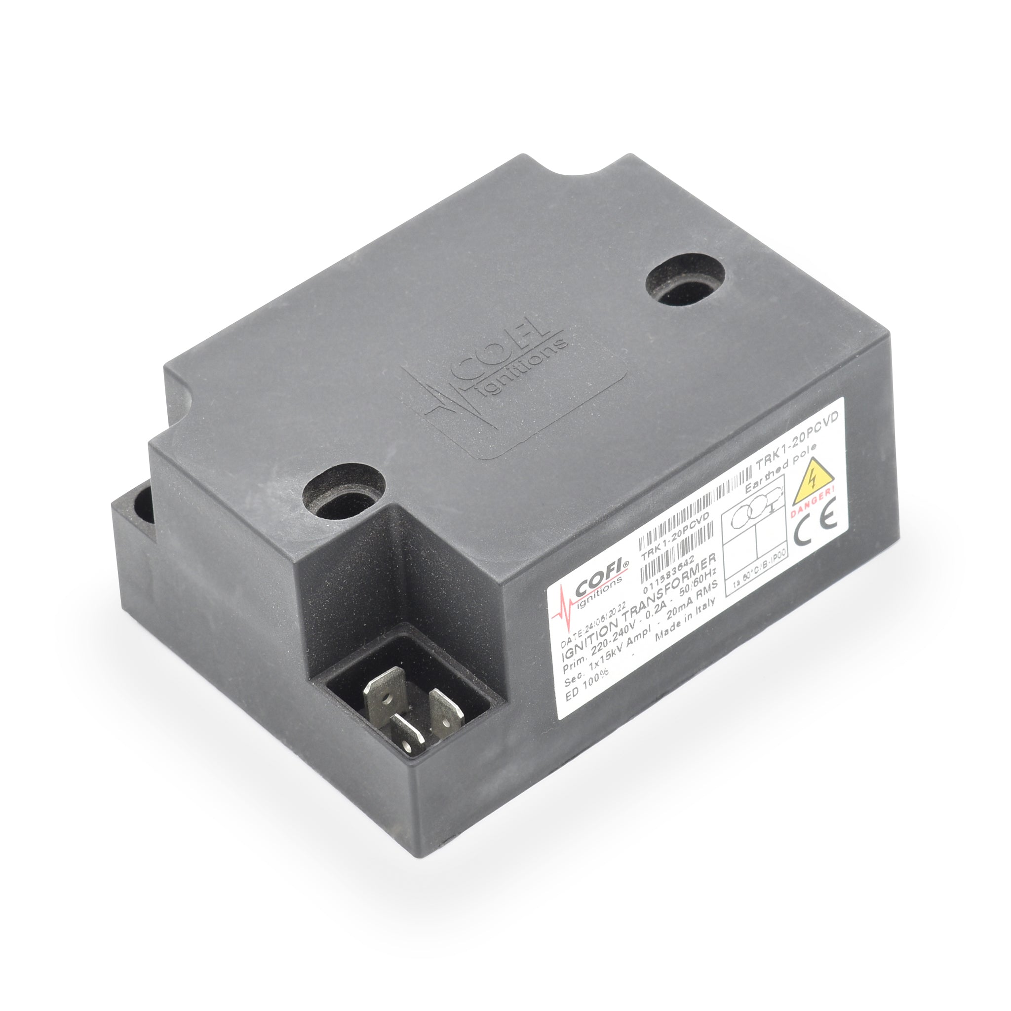 Cofi Electronic Ignition Transformer TRK1-20PVCD: 220-240V, 1 x15kV