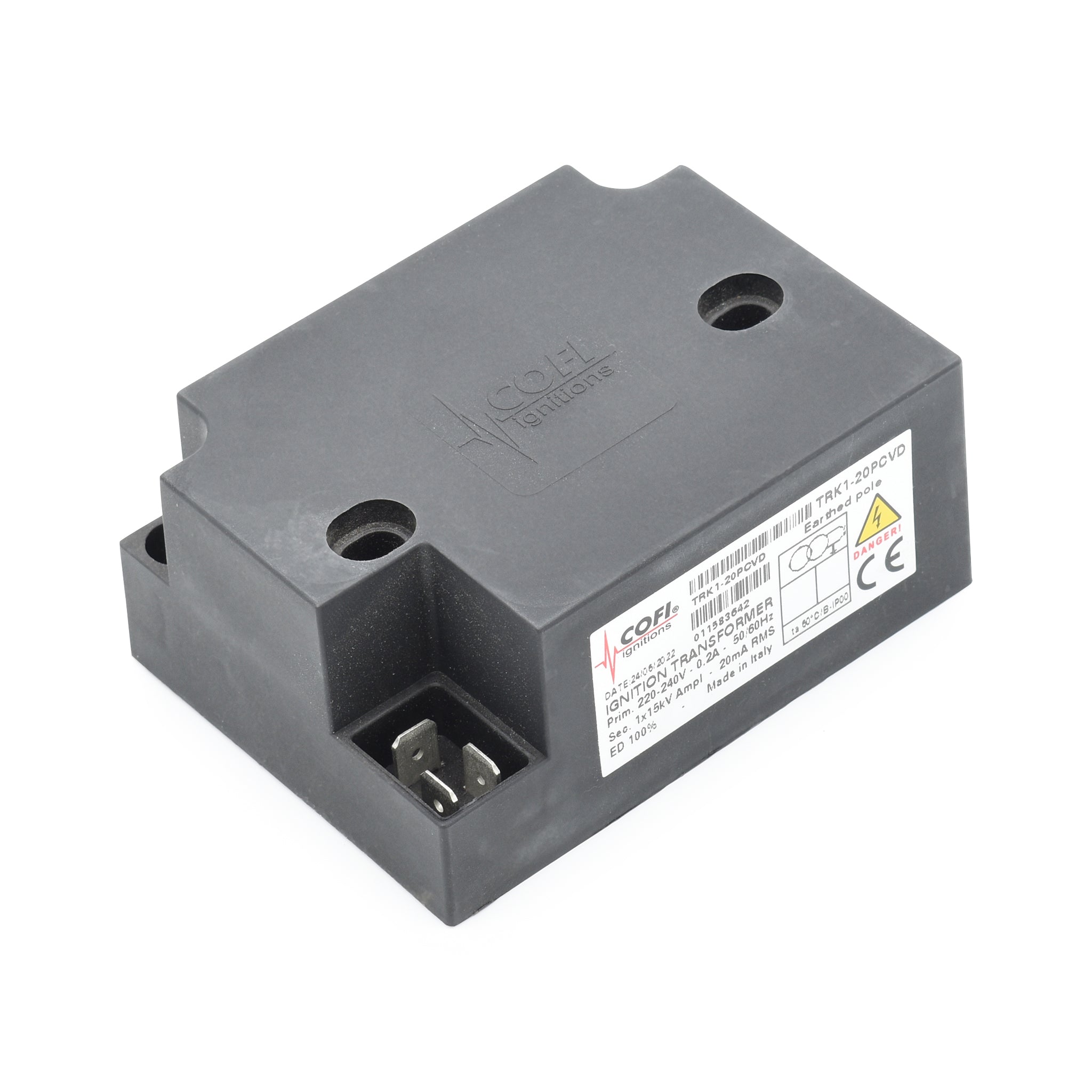 Cofi Electronic Ignition Transformer TRK1-20PVCD: 220-240V, 1 x15kV